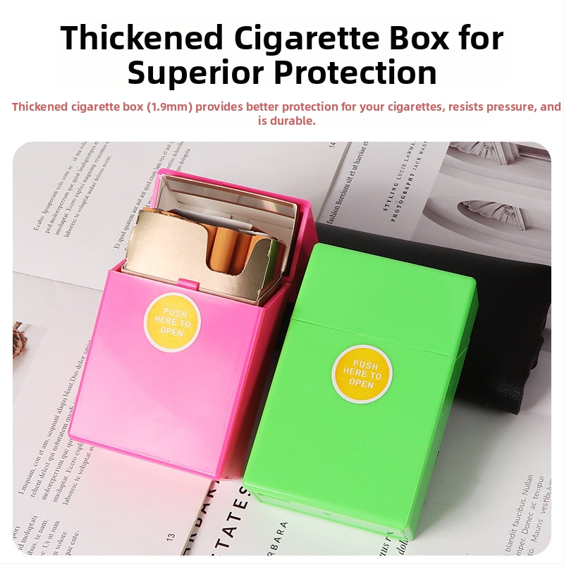 Horúce jednofarebné ABS plastové hrubé špeciálne preklápacie puzdro na cigarety, zahustené kompresné vodotesné puzdro na cigarety odolné voči potu, priamy predaj