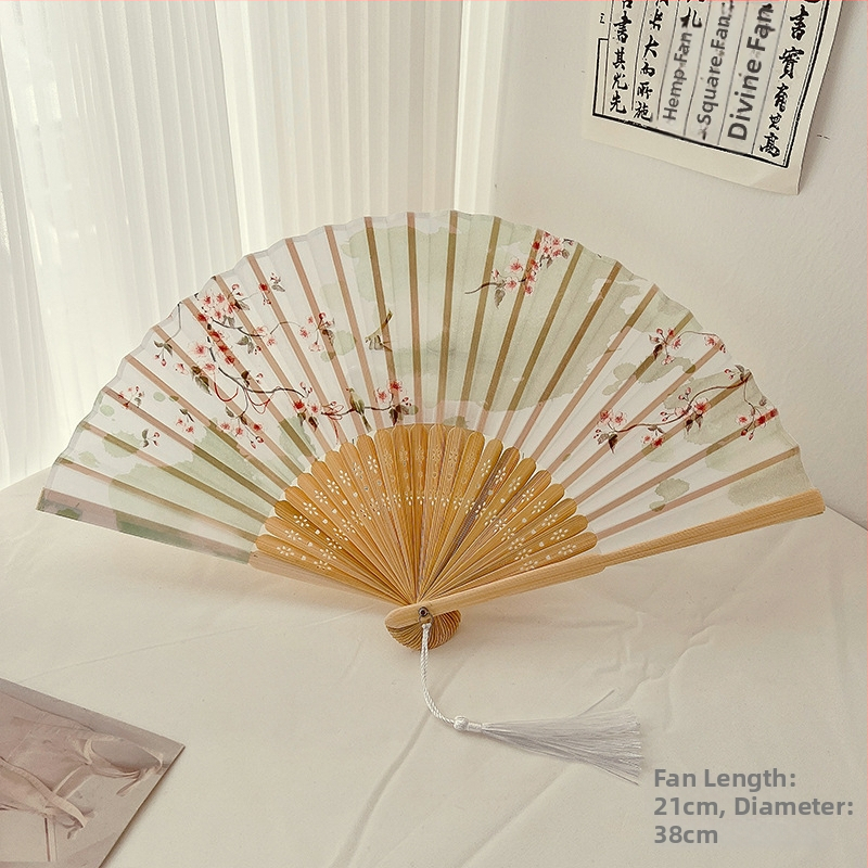 Vanaaegse stiiliga Begoonia kokkupandav ventilaator Uus Hiina kokkupandav väike ventilaator Suvine Hiina stiilis Hanfu fotoga kokkupandav ventilaator Kaasaskantav ventilaator