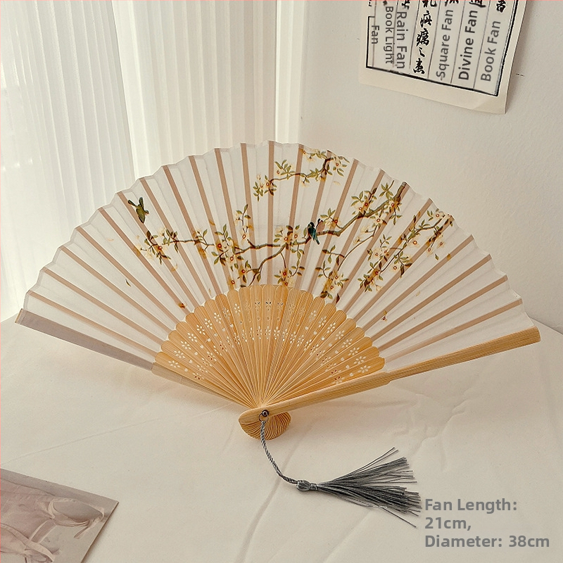 Vanaaegse stiiliga Begoonia kokkupandav ventilaator Uus Hiina kokkupandav väike ventilaator Suvine Hiina stiilis Hanfu fotoga kokkupandav ventilaator Kaasaskantav ventilaator