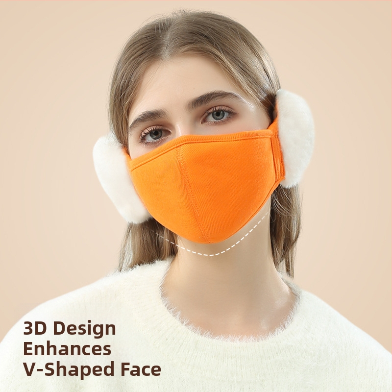 Есенна и зимна маска за жени, висококачествена плюшена сладка защита за уши, стерео отслабваща маска с облак, топла маска за уши 2 в 1