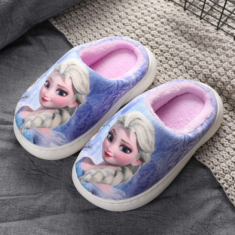 Frozen laste puuvillased sussid sügis-talvised poiste Ämblikmehe sussid talvised libisemiskindlad beebitüdrukute villased sussid koduseks kasutamiseks