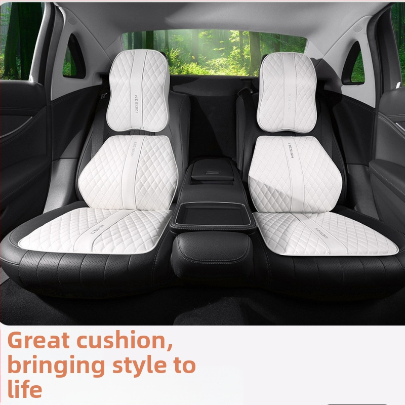 Kožený vankúš do bedrovej oblasti auta Advanced Sense Pana, vankúš do bedrovej oblasti a krku, vankúš do interiéru sedadla auta, vankúš do bedrovej oblasti a zadku.