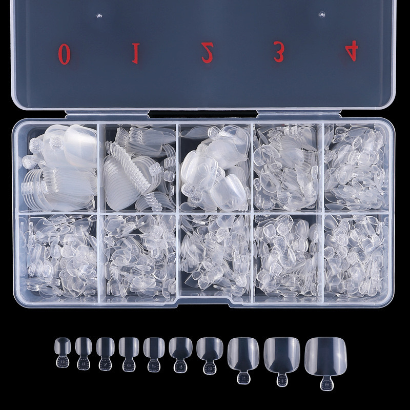 Maniküüri jalaküüne tükk üliõhuke jäljeta 600-osaline varbaküüne tükk plaaster naturaalne jäljeta jalaküüne ilu läbipaistev jalaküüs