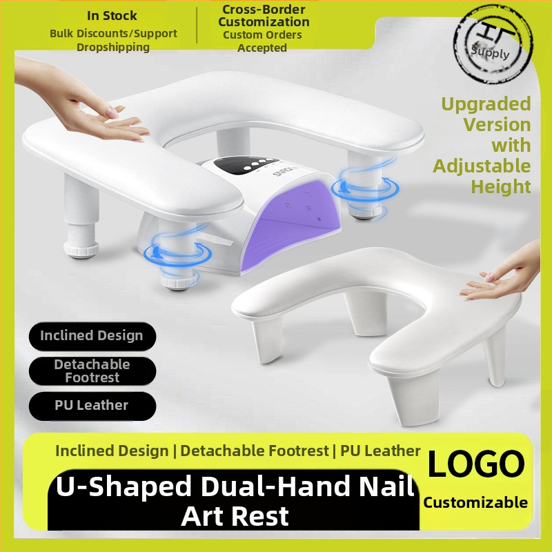 Cezhraničný manikúrny vankúš v tvare U na dve ruky, prenosný odnímateľný stojan, naklápací multifunkčný ruský štýl