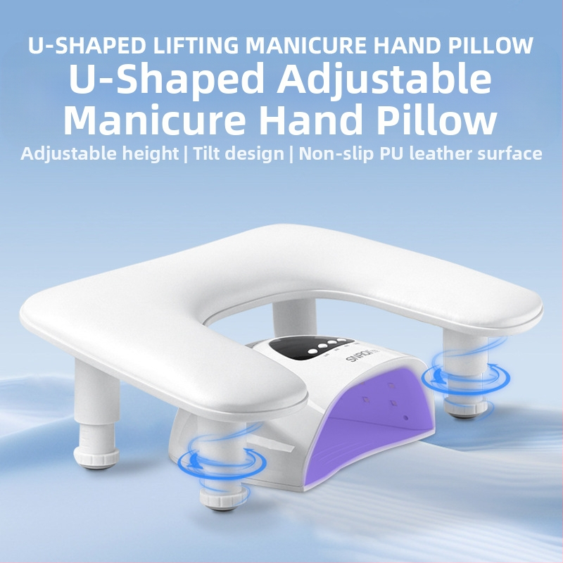 Cezhraničný manikúrny vankúš v tvare U na dve ruky, prenosný odnímateľný stojan, naklápací multifunkčný ruský štýl