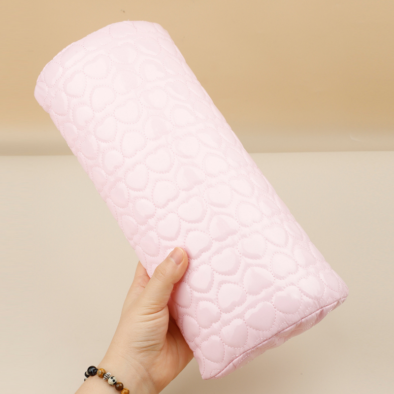 Piiriülene küünepadja tööriist südame poolringikujuline käepadi PU nahast näoarmukäepadja ülikond tolmukindel, eemaldatav ja pestav mugav