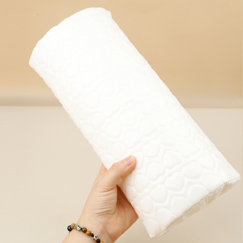 Piiriülene küünepadja tööriist südame poolringikujuline käepadi PU nahast näoarmukäepadja ülikond tolmukindel, eemaldatav ja pestav mugav