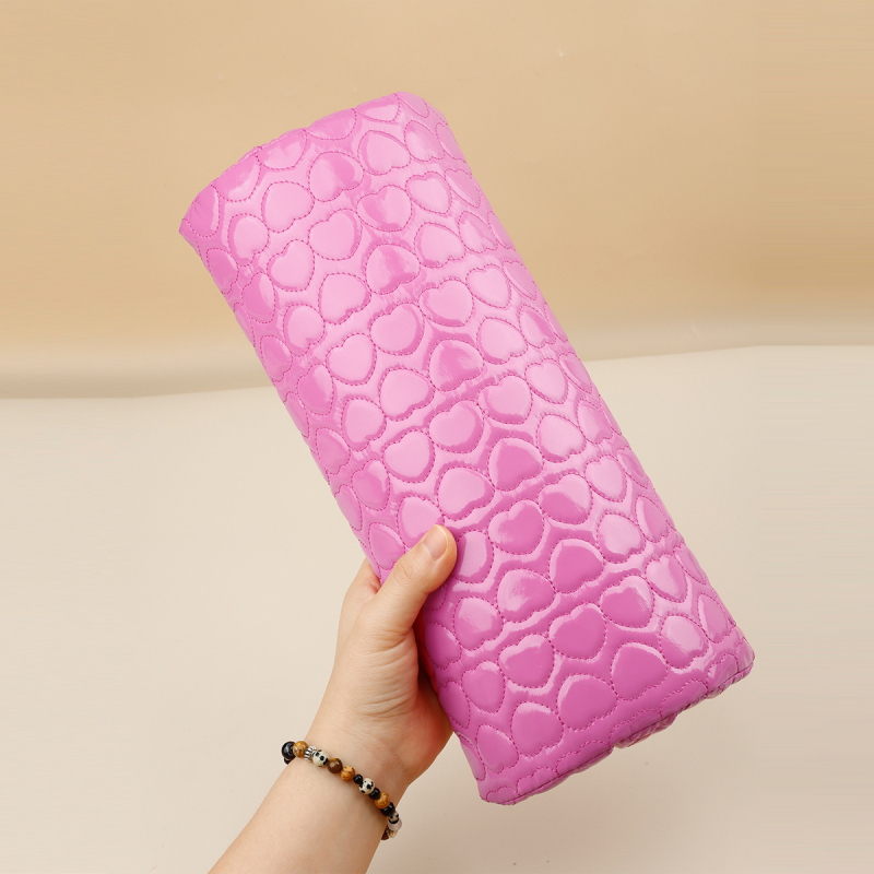 Piiriülene küünepadja tööriist südame poolringikujuline käepadi PU nahast näoarmukäepadja ülikond tolmukindel, eemaldatav ja pestav mugav