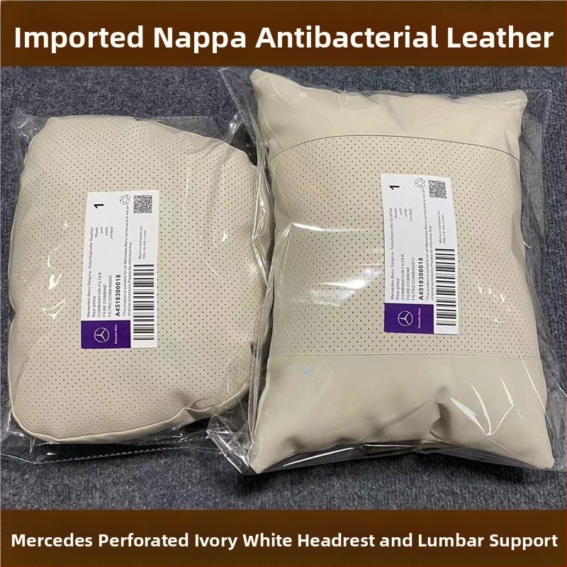 Κατάλληλο για Nappa Mercedes-Benz Original Same Style Pillow Lumbar Support Headrest Lace Car Headrest E-Class Glcglegls Pillow Seat