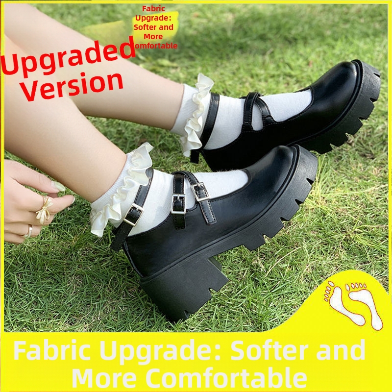 Batai moterims 2024 m. nauji retro stiliaus stambiakulniai vieno sluoksnio batai pavasario ir vasaros japoniški minkšti mergaitiški lolita britiško stiliaus maži odiniai batai