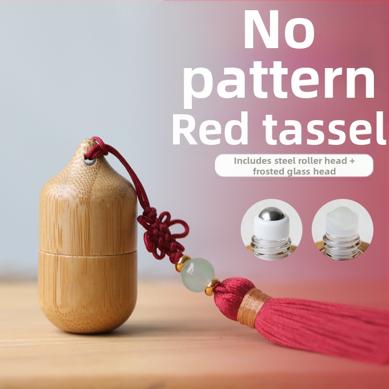 Bambusest eeterliku õli helmeste pudel 1ml loominguline väikese mahutavusega jagatud parfüümi essents kaasaskantav antiikne tutiga puidust helmeste pudel