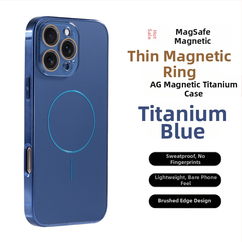 Aizsargbrilles Ag titāna raksts piemērots Apple iPhone 17 Pro Max telefona maciņam ar smalku gredzenu magnētisko piesūcekni, pret nokrišanu 16, pilns pārklājums 15