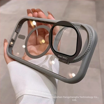 Piemērots iPhone 17 Pro Max telefona maciņam, lēcas vāciņa kronšteinam, caurspīdīgam, magnētiskam Apple 16 pretnodiluma aizsargvāciņam