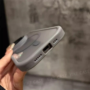 Piemērots iPhone 17 Pro Max telefona maciņam, lēcas vāciņa kronšteinam, caurspīdīgam, magnētiskam Apple 16 pretnodiluma aizsargvāciņam