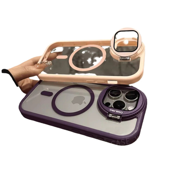 Piemērots iPhone 17 Pro Max telefona maciņam, lēcas vāciņa kronšteinam, caurspīdīgam, magnētiskam Apple 16 pretnodiluma aizsargvāciņam