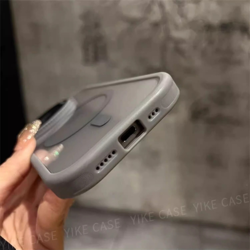 Piemērots iPhone 17 Pro Max telefona maciņam, lēcas vāciņa kronšteinam, caurspīdīgam, magnētiskam Apple 16 pretnodiluma aizsargvāciņam