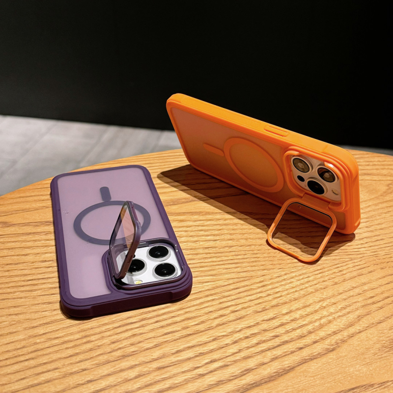 Piemērots iPhone16PROMAX tālruņa maciņam, matētam magnētiskam, ādu absorbējošam lēcas turētājam, Apple 15 cietajam aizsargapvalkam