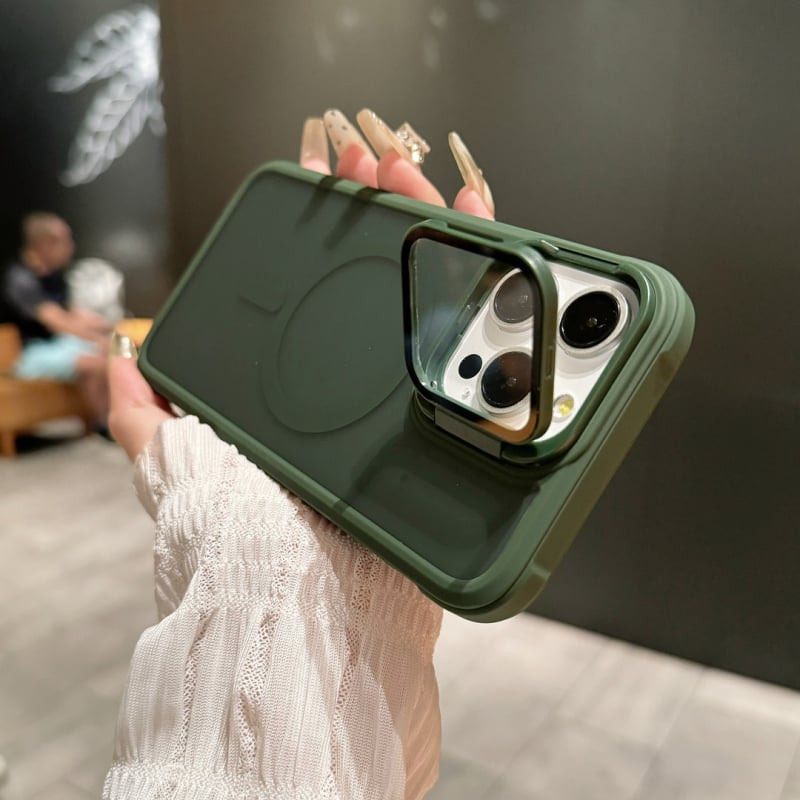 Piemērots iPhone16PROMAX tālruņa maciņam, matētam magnētiskam, ādu absorbējošam lēcas turētājam, Apple 15 cietajam aizsargapvalkam