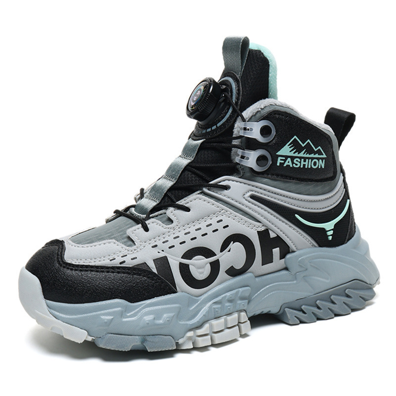 Tüdrukute suured puuvillased kingad 2024 uued talvised fliisvoodriga tossud lastele paksud soojad libisemiskindlad matkajalatsid