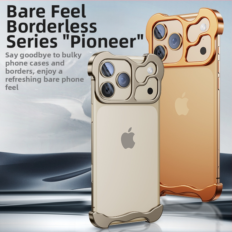 Sobib Apple 17Promaxi mobiiltelefoni ümbrisele, spetsiaalse kujuga metallist nurgapadjaga, kukkumisvastane iPhone 14, ääristeta 16E, objektiiv 5