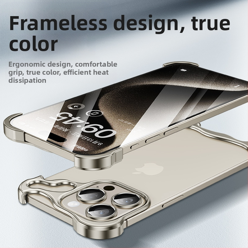 Vhodné pre puzdro na mobilný telefón Apple 17Promax, špeciálne tvarovaná kovová rohová podložka, ochrana proti pádu, bezrámikový objektív 16E 5.