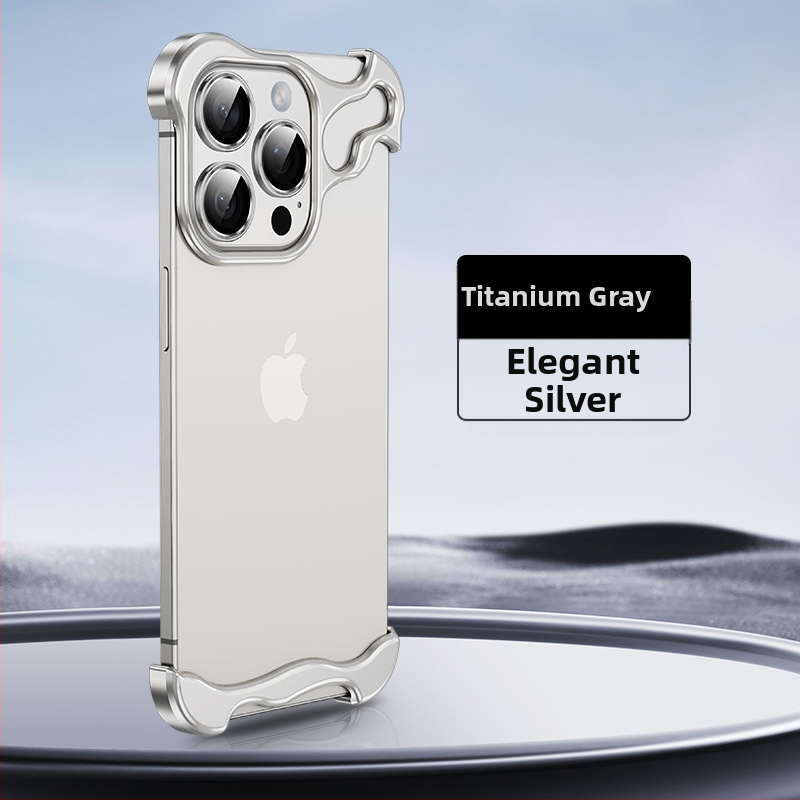 Sobib Apple 17Promaxi mobiiltelefoni ümbrisele, spetsiaalse kujuga metallist nurgapadjaga, kukkumisvastane iPhone 14, ääristeta 16E, objektiiv 5