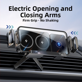 Сгъваем екран за мобилен телефон с изход за въздух, 15W бързо зареждане, сгъваем екран за мобилен телефон, държач за мобилен телефон с голям екран и кола