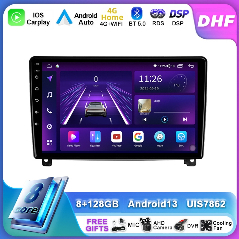 Sistem multimedia auto Android, sistem de navigație Bluetooth Carplay pentru Peugeot 407, 2004-2011