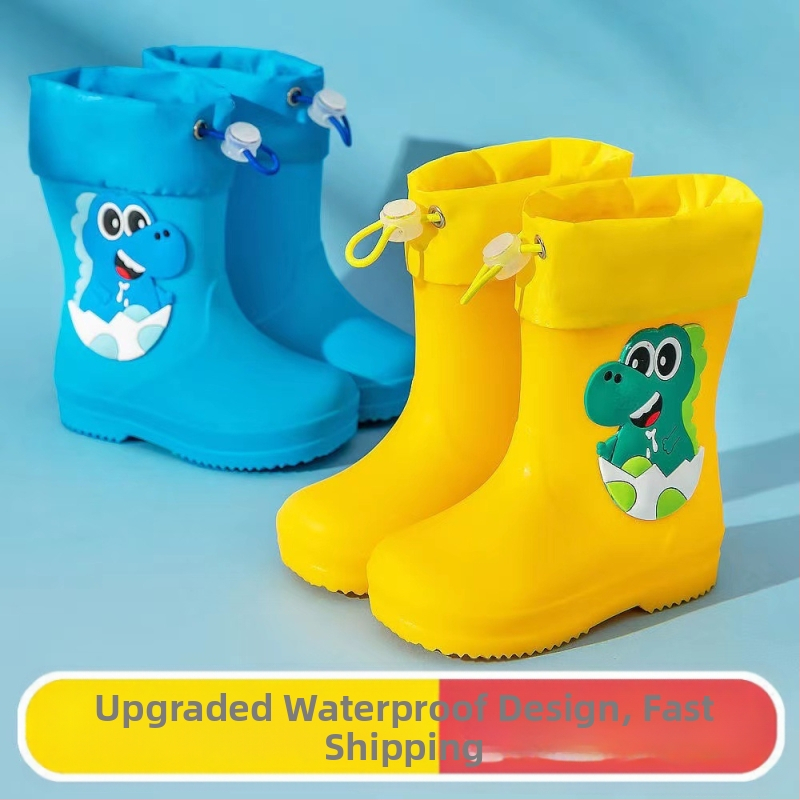 Детски гумени ботуши, Бебешки гумени ботуши с неплъзгаща се подметка за момчета, Учебни ботуши за момичета, Детски водни обувки, Водоустойчиви детски гумени обувки