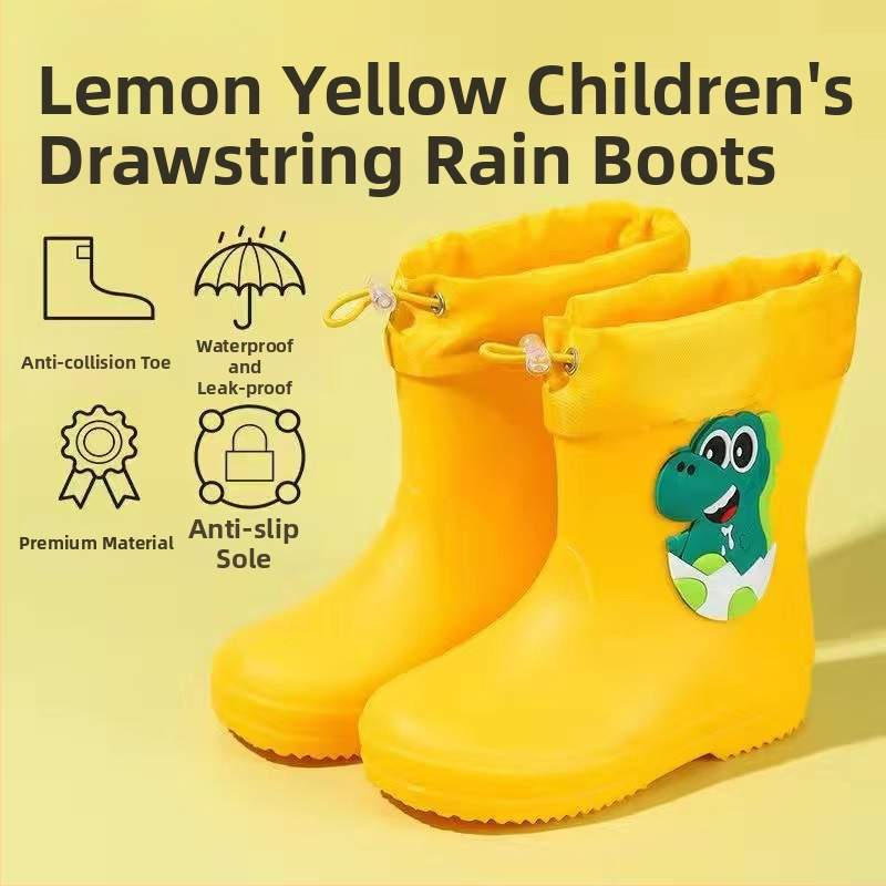 Детски гумени ботуши, Бебешки гумени ботуши с неплъзгаща се подметка за момчета, Учебни ботуши за момичета, Детски водни обувки, Водоустойчиви детски гумени обувки