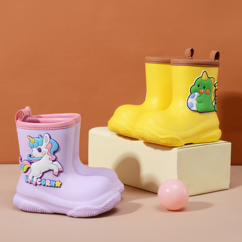 Laste kummikud tüdrukutele 3-12 aastat beebi multifilm EVA pealisriided veekindlad kingad libisemiskindla pehme tallaga keskmise tünniga poiste kummikud