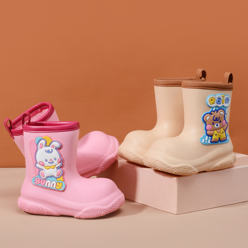 Laste kummikud tüdrukutele 3-12 aastat beebi multifilm EVA pealisriided veekindlad kingad libisemiskindla pehme tallaga keskmise tünniga poiste kummikud