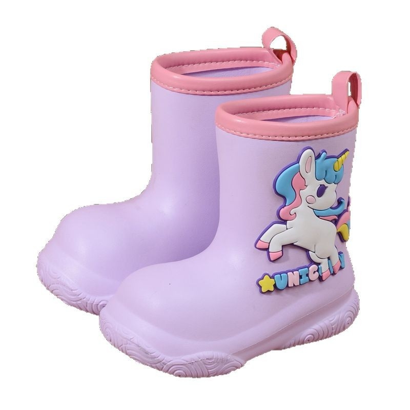 Laste kummikud tüdrukutele 3-12 aastat beebi multifilm EVA pealisriided veekindlad kingad libisemiskindla pehme tallaga keskmise tünniga poiste kummikud