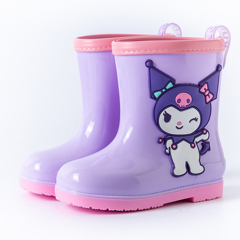 Sanrio veekindlad Beam Kulomi kevad- ja suvelapsed vihmakingad, lühikesed torud, libisemiskindlad, nelja aastaaja beebitüdrukute vihmasaapad