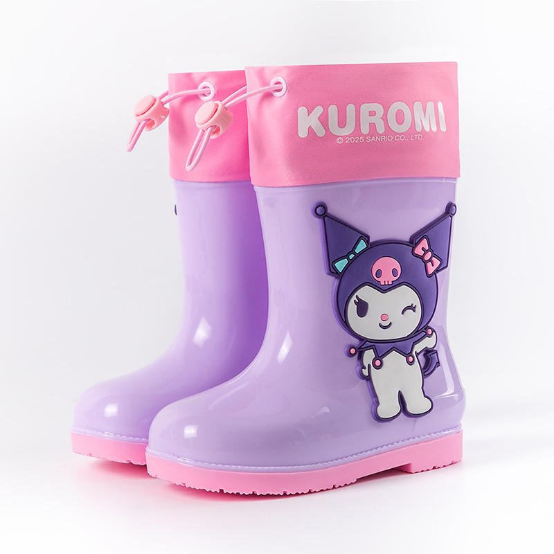 Sanrio veekindlad Beam Kulomi kevad- ja suvelapsed vihmakingad, lühikesed torud, libisemiskindlad, nelja aastaaja beebitüdrukute vihmasaapad