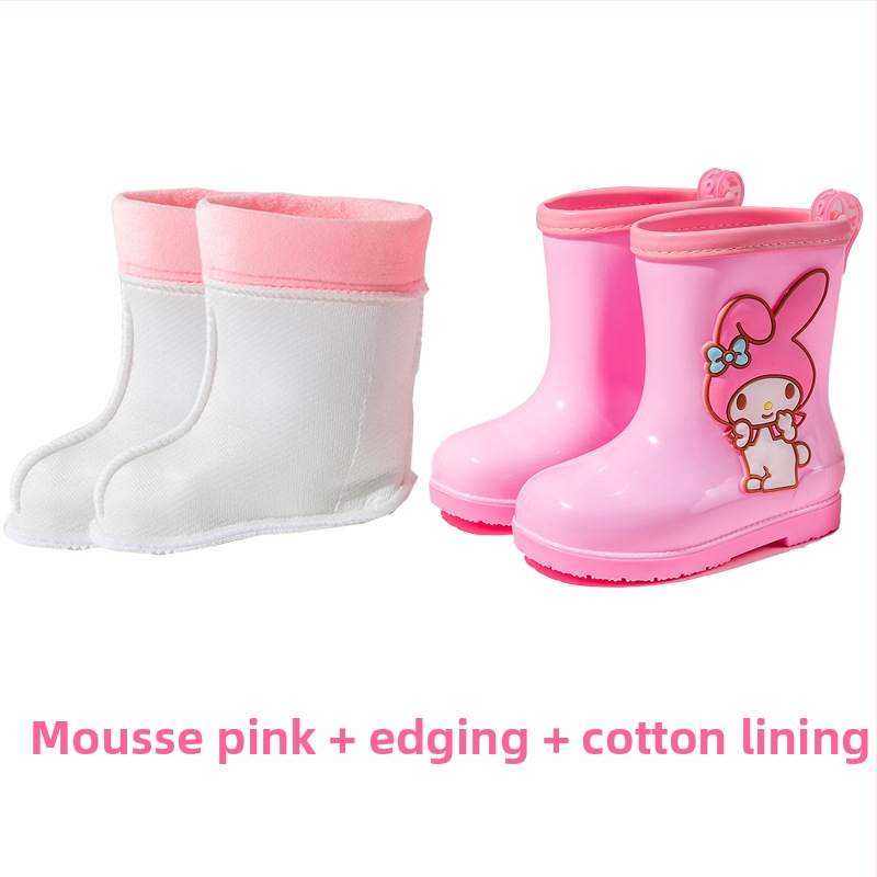 Sanrio veekindlad Beam Kulomi kevad- ja suvelapsed vihmakingad, lühikesed torud, libisemiskindlad, nelja aastaaja beebitüdrukute vihmasaapad