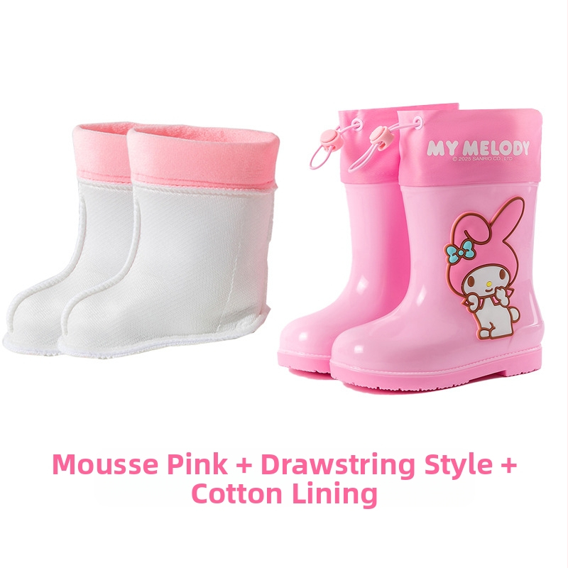 Sanrio veekindlad Beam Kulomi kevad- ja suvelapsed vihmakingad, lühikesed torud, libisemiskindlad, nelja aastaaja beebitüdrukute vihmasaapad