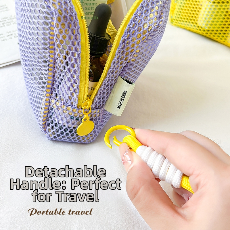 Mini peňaženka na mince, dopamínová sieťovina, tofu kozmetická taška, prenosná priedušná kozmetická taška na rúž, taška na retušovanie