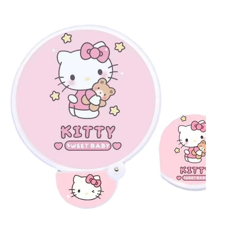 Xiao Xini koomiksist selfie-helkuriga kokkupandav ventilaator kaasaskantav koomiksirühma ventilaator suvine armas väike kaasaskantav ventilaator