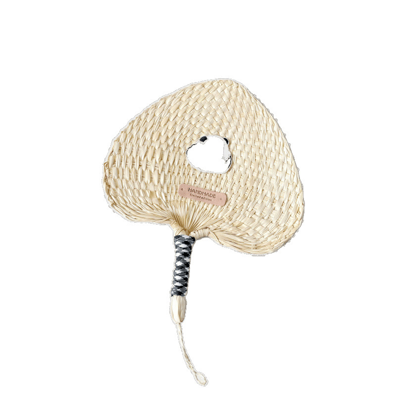 Suvine käsilehvik, uus stiil, värske ja armas lehvik, tikitud panda lillekaunistusega, käsitsi kootud hundinuiaga lehvik, väljasõidulehvik