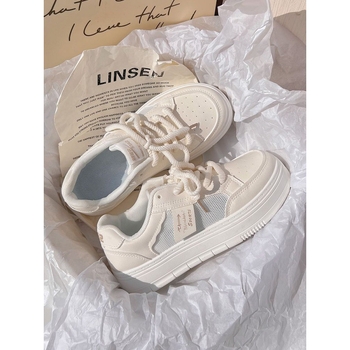 Vasarinis sijonas, kvėpuojantis, sportinis, laisvalaikio, balti batai, moteriški 2024 m. nauji, vasariniai, tinkliniai batai su didelėmis pirštais, lentos formos batai