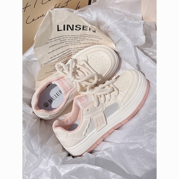 Vasarinis sijonas, kvėpuojantis, sportinis, laisvalaikio, balti batai, moteriški 2024 m. nauji, vasariniai, tinkliniai batai su didelėmis pirštais, lentos formos batai