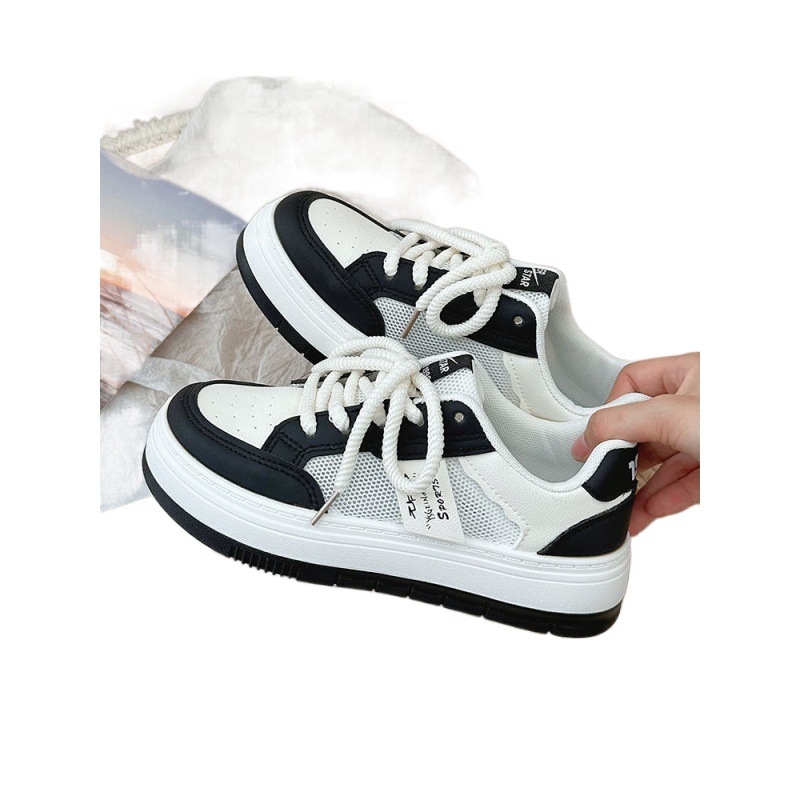 Vasarinis sijonas, kvėpuojantis, sportinis, laisvalaikio, balti batai, moteriški 2024 m. nauji, vasariniai, tinkliniai batai su didelėmis pirštais, lentos formos batai