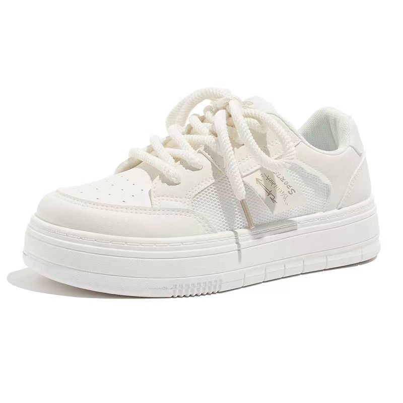 Vasarinis sijonas, kvėpuojantis, sportinis, laisvalaikio, balti batai, moteriški 2024 m. nauji, vasariniai, tinkliniai batai su didelėmis pirštais, lentos formos batai