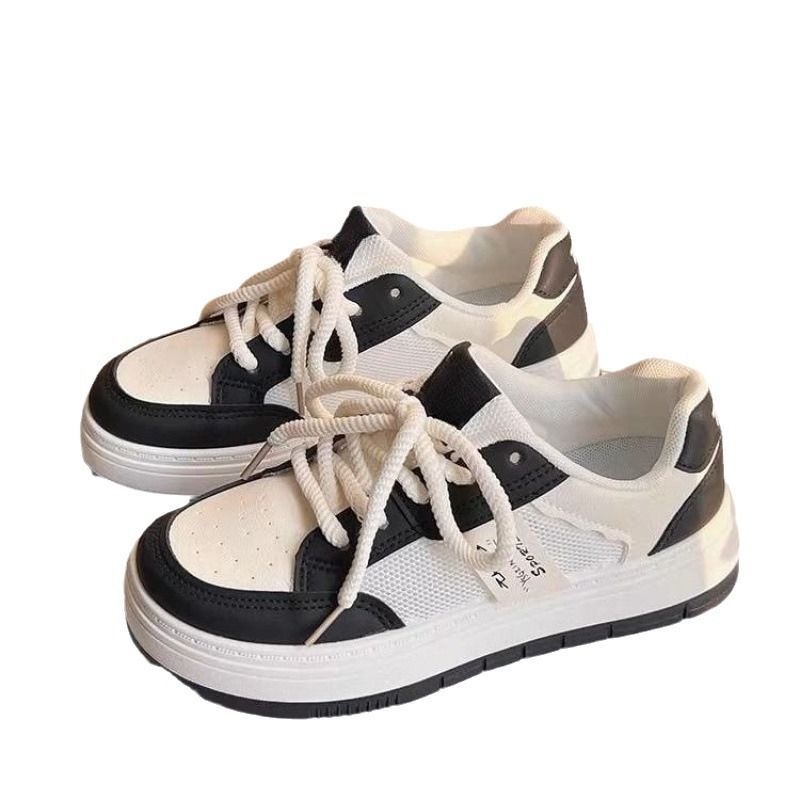 Vasarinis sijonas, kvėpuojantis, sportinis, laisvalaikio, balti batai, moteriški 2024 m. nauji, vasariniai, tinkliniai batai su didelėmis pirštais, lentos formos batai