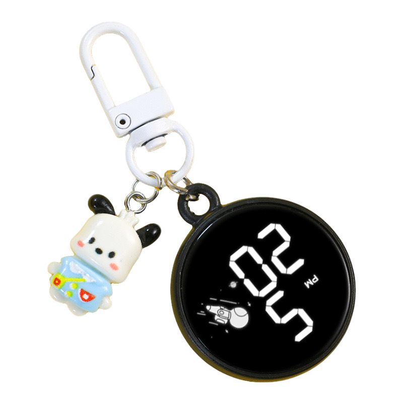 Uus loominguline kella ripats väike lihtne võtmehoidja seljakoti ripats veekindel puutetundlik õpilase LED-elektrooniline käekell