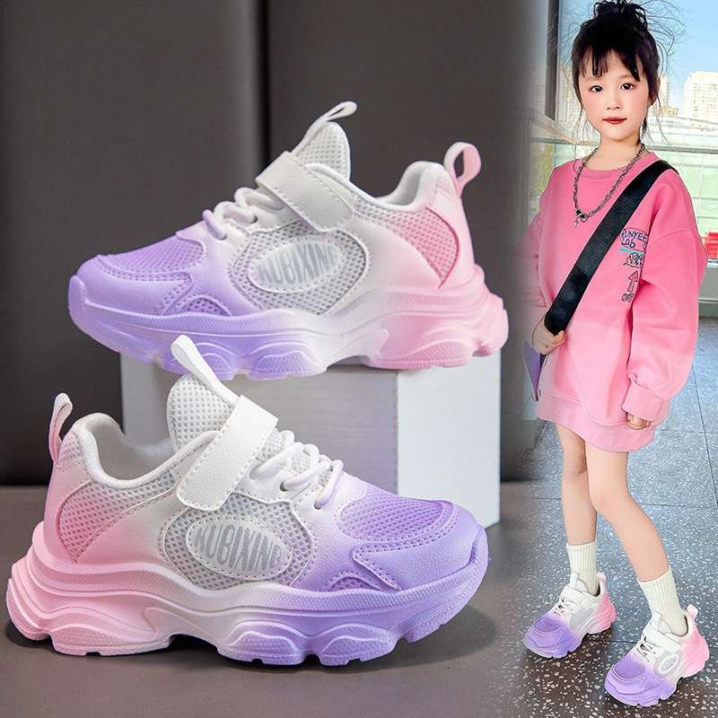 Tüdrukute kingad võrgust pehme tallaga Torre valged kingad uued 2025 laste kevad- ja sügiskingad hingavad jooksukatsed