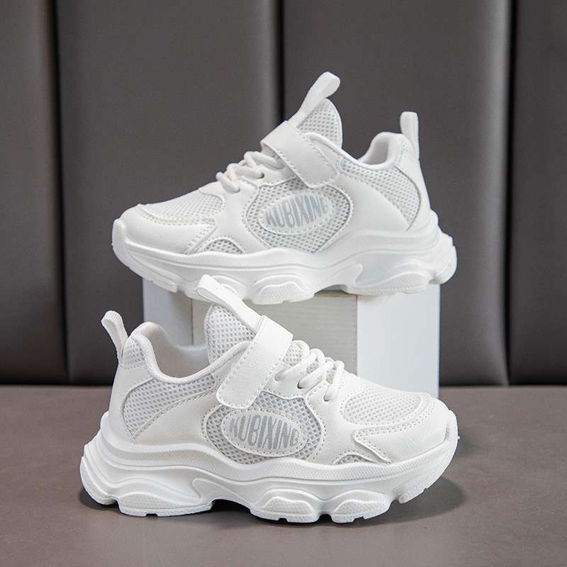 Tüdrukute kingad võrgust pehme tallaga Torre valged kingad uued 2025 laste kevad- ja sügiskingad hingavad jooksukatsed