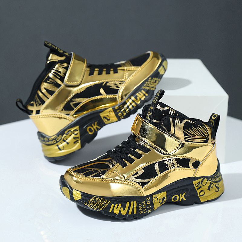 Poiste kingad, Poiste kõrged spordijalatsid, 6-12 aastat, Sügis ja talv, Uued nahkkattega laste jooksujalatsid, Kulumiskindlad