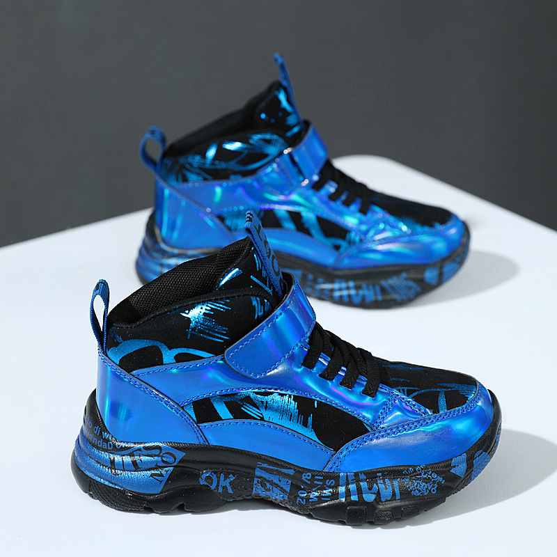 Poiste kingad, Poiste kõrged spordijalatsid, 6-12 aastat, Sügis ja talv, Uued nahkkattega laste jooksujalatsid, Kulumiskindlad